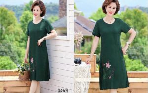 đầm suông thêu hoa