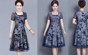 đầm trung niên Quảng Châu tôn dáng người mặc