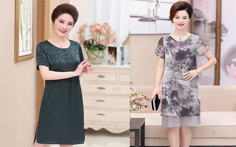 mẫu váy suông trung niên Quảng Châu