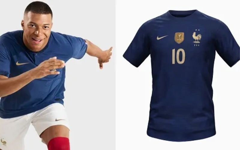 Mẫu áo của đội tuyển Pháp