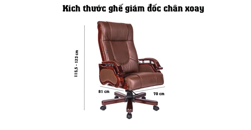 Chiều cao tổng thể của ghế