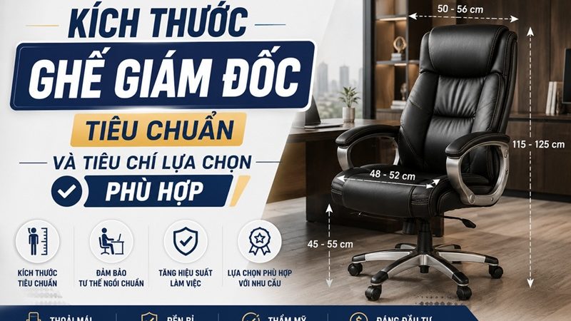 Kích Thước Ghế Giám Đốc Tiêu Chuẩn Và Tiêu Chí Lựa Chọn Phù Hợp